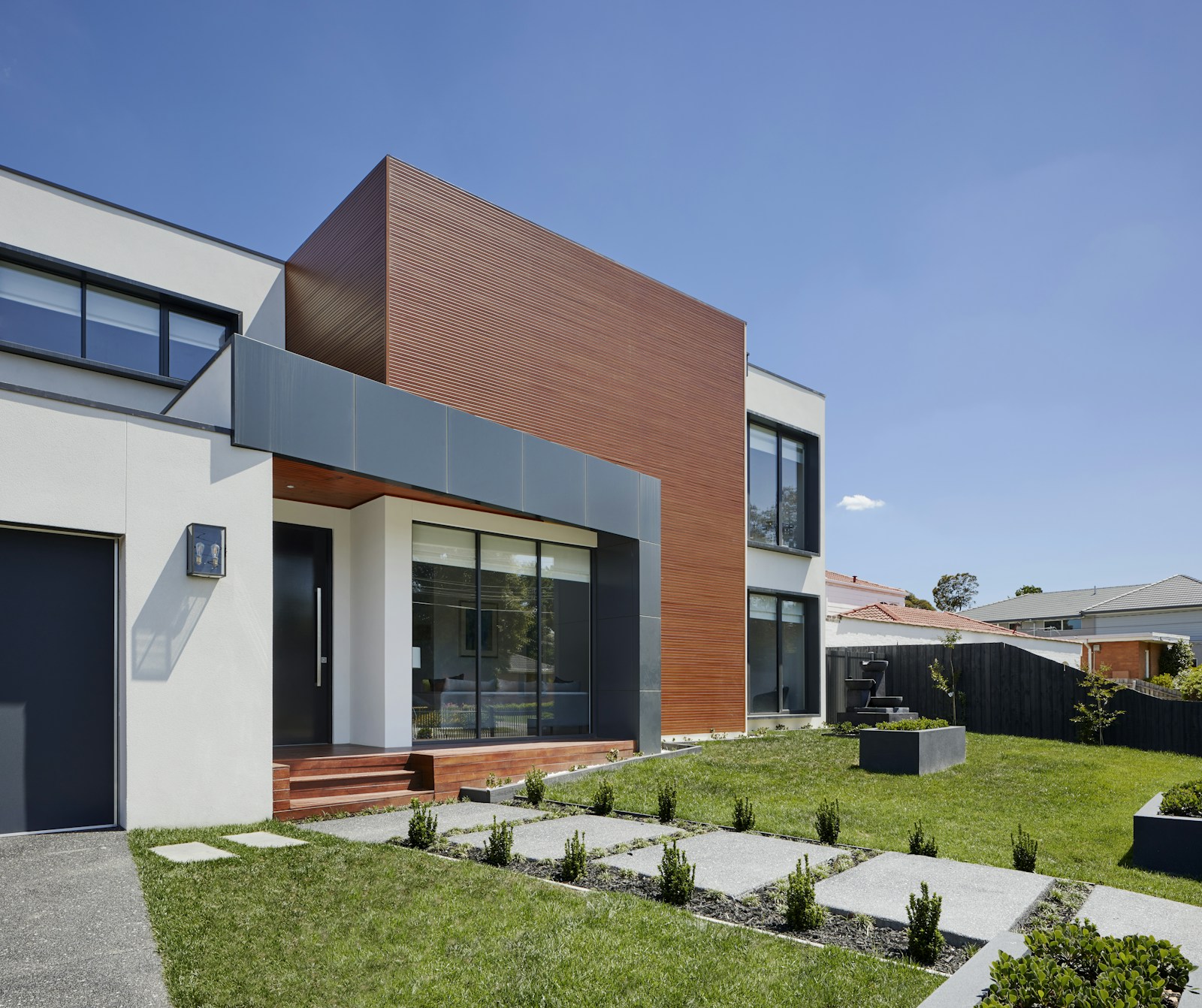 finish. Architectural illustration of residential design